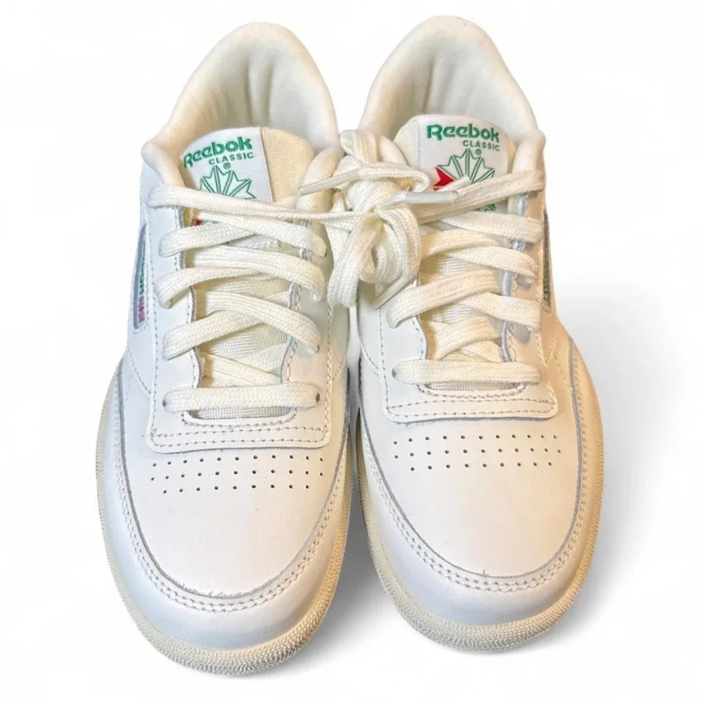 Reebok Club C 85 Vintage Chalk Glen Green Sneakers Kids Girls‎ 3 Women's 5–5.5